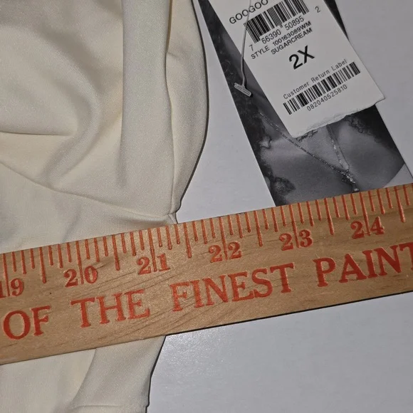 GooGoo Bar III Ruffled Two Tiered Mini Dress Sugar Cream Womens Size 2x NWT - Picture 14 of 16